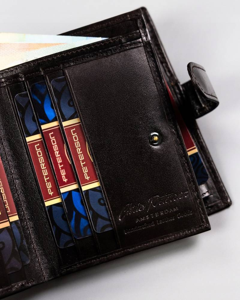 Elegante, große Herren-Geldbörse aus Leder – Peterson – Bild 5
