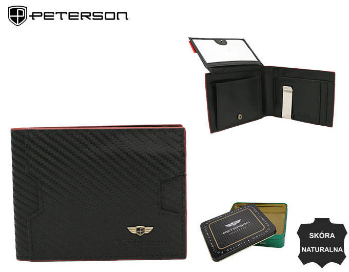 Elegante Herren Geldbörse aus Leder mit RFID-Schutz – Peterson – Bild 2