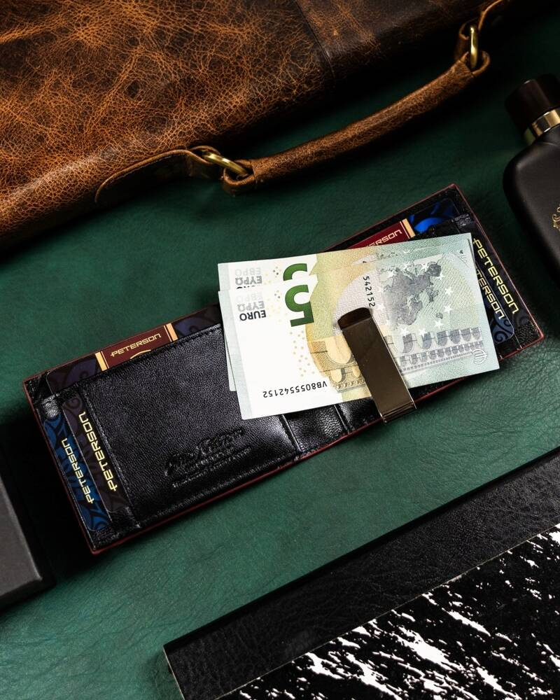 Elegante Herren Geldbörse aus Leder mit RFID-Schutz – Peterson – Bild 7