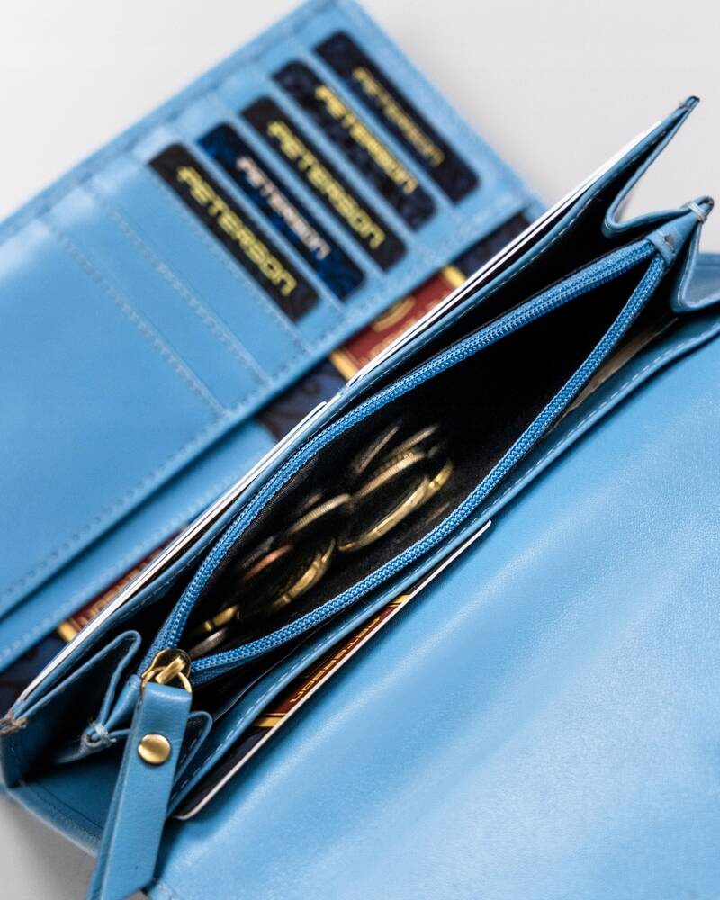 Elegante große Damen Geldbörse aus echtem Leder – Peterson – Bild 10