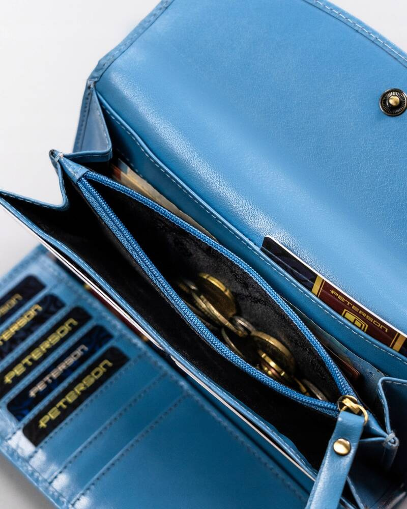 Elegante große Damen Geldbörse aus echtem Leder – Peterson – Bild 9