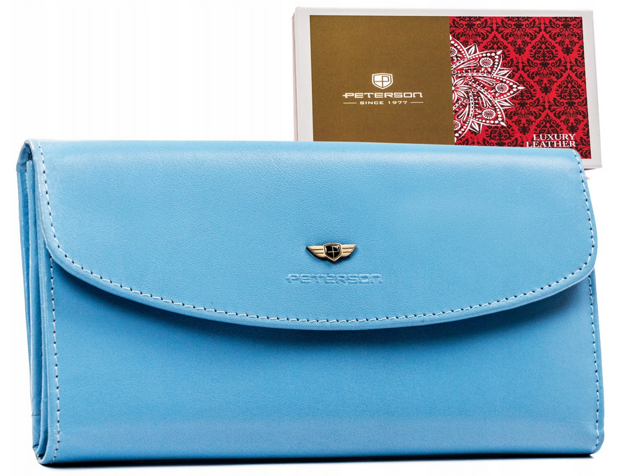 Elegante große Damen Geldbörse aus echtem Leder – Peterson
