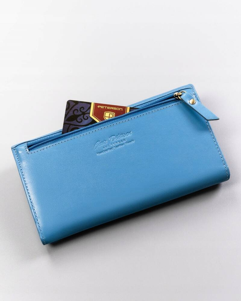 Elegante große Damen Geldbörse aus echtem Leder – Peterson – Bild 4