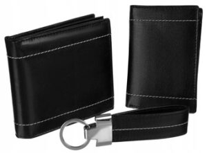 Geschenkset: Leder Geldbörse, Etui und Schlüsselanhänger – 4U Cavaldi