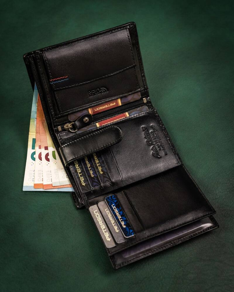 Geschenkset: Herren Geldbörse aus Leder und Schlüsselanhänger – Peterson – Bild 7