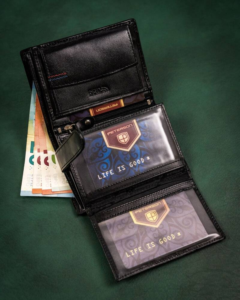Geschenkset: Herren Geldbörse aus Leder und Schlüsselanhänger – Peterson – Bild 8
