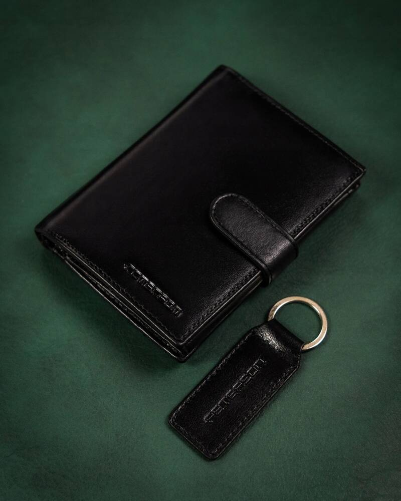 Geschenkset: Herren Geldbörse aus Leder und Schlüsselanhänger – Peterson – Bild 6
