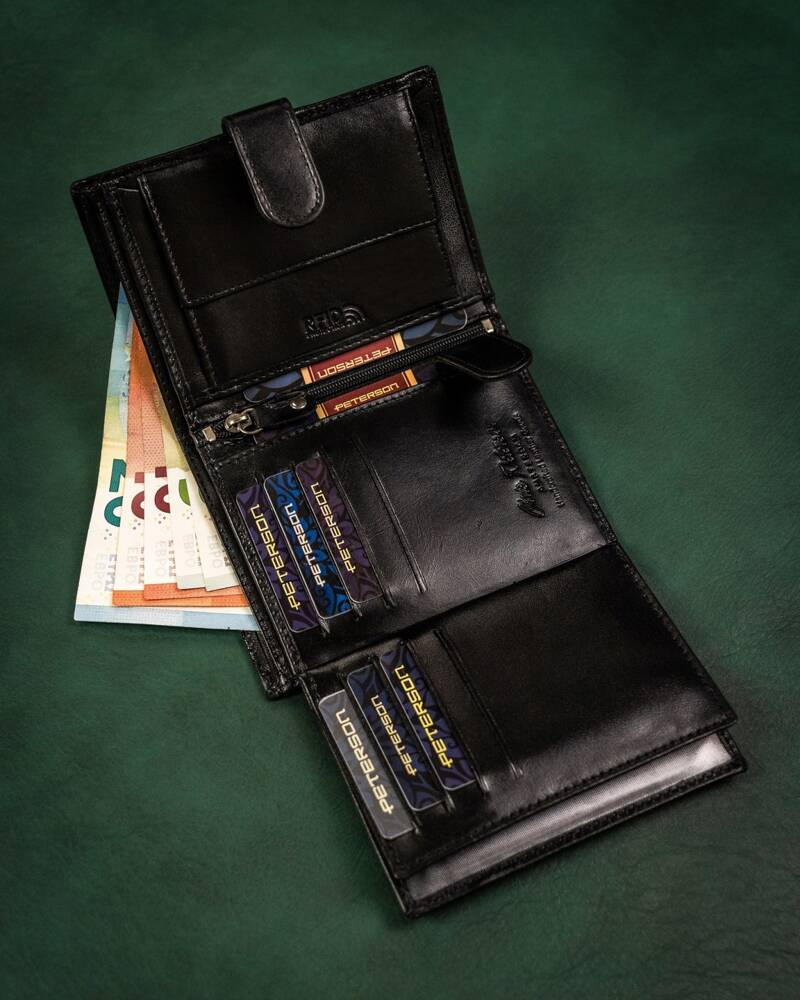 Geschenkset: Herren Geldbörse aus Leder und Schlüsselanhänger – Peterson – Bild 8
