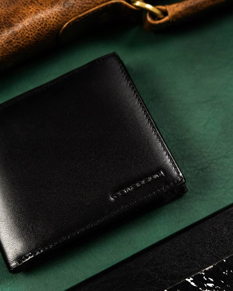 Geschenkset: Herren Geldbörse aus Leder und Schlüsselanhänger – Peterson – Bild 4