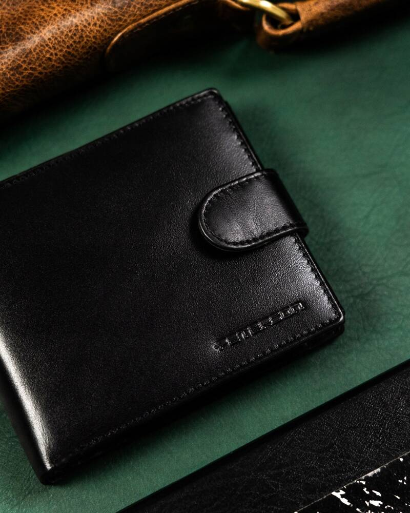 Geschenkset: Herren Geldbörse aus Leder und Schlüsselanhänger – Peterson – Bild 3
