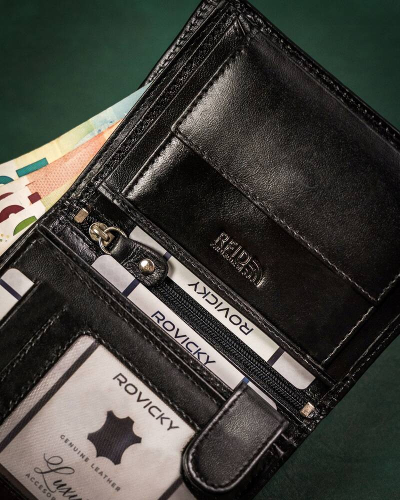 Geschenkset: elegante Herren Geldbörse aus Leder und Schlüsselanhänger – Rovicky – Bild 11