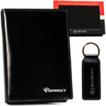 Geschenkset: elegante Herren Geldbörse aus Leder und Schlüsselanhänger – Rovicky