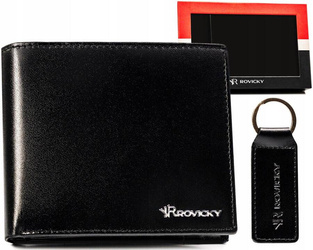 Geschenkset: Herren Geldbörse aus Leder und Schlüsselanhänger – Rovicky – Bild 12