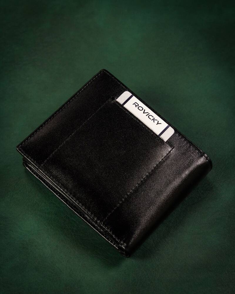 Geschenkset: Herren Geldbörse aus Leder und Schlüsselanhänger – Rovicky – Bild 5