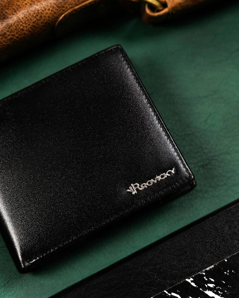 Geschenkset: Herren Geldbörse aus Leder und Schlüsselanhänger – Rovicky – Bild 3