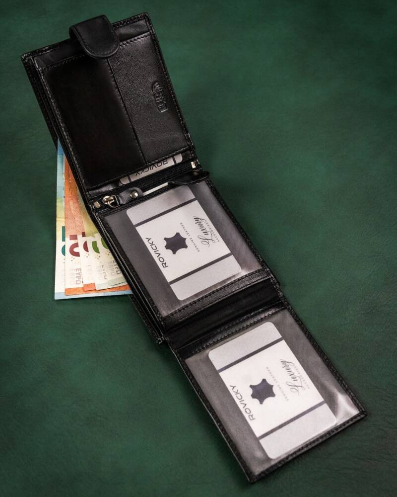 Geschenkset: Herren Geldbörse aus Leder und Schlüsselanhänger – Rovicky – Bild 9