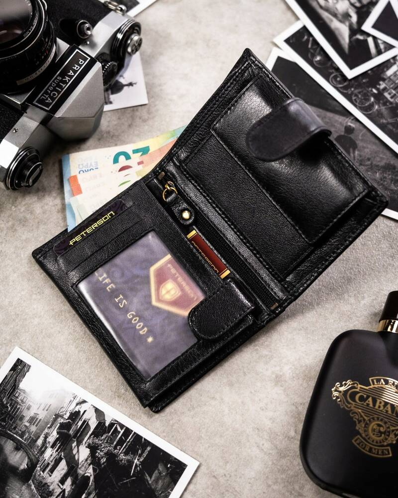 Geschenkset: Elegante Herren Geldbörse aus Leder und Schlüsselanhänger – Peterson – Bild 8