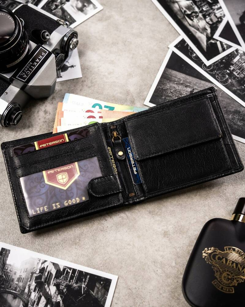 Geschenkset: Herren Geldbörse aus Leder und Schlüsselanhänger – Peterson – Bild 9