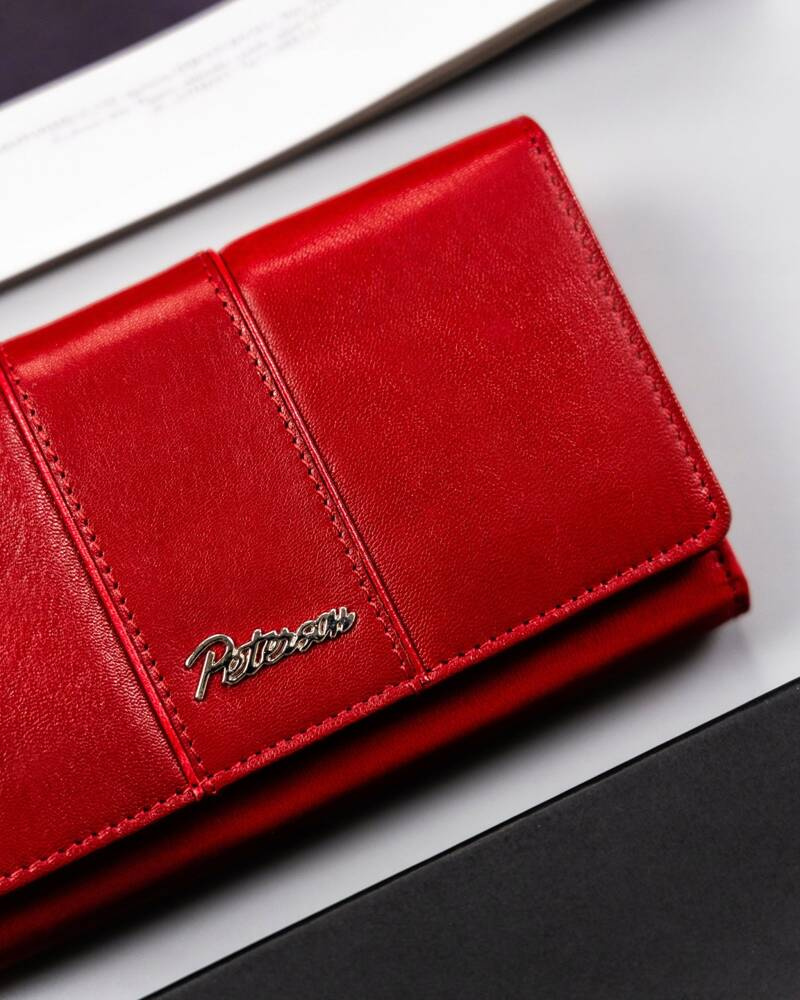 Große Damen Geldbörse aus Leder mit Druckknopf – Peterson – Bild 3