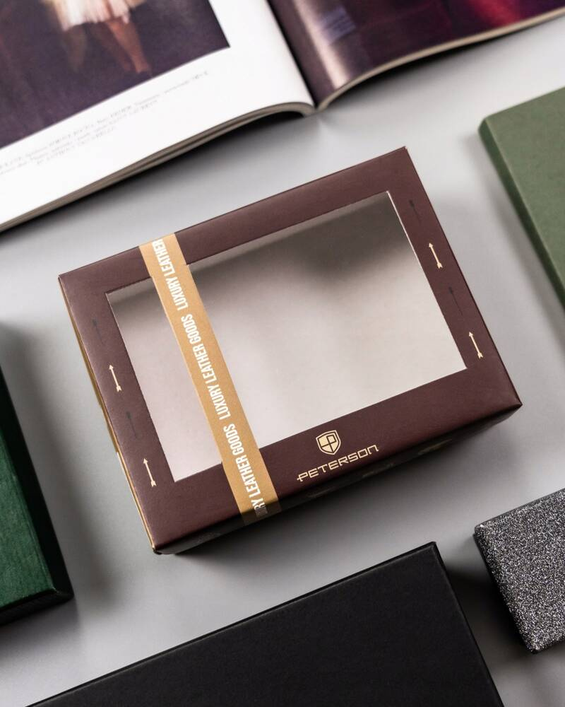 Damen Geldbörse aus Leder mit Druckknopf und Reißverschluss – Peterson – Bild 9