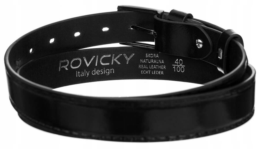 Herren Ledergürtel mit klassischer Schnalle – Rovicky – Bild 3