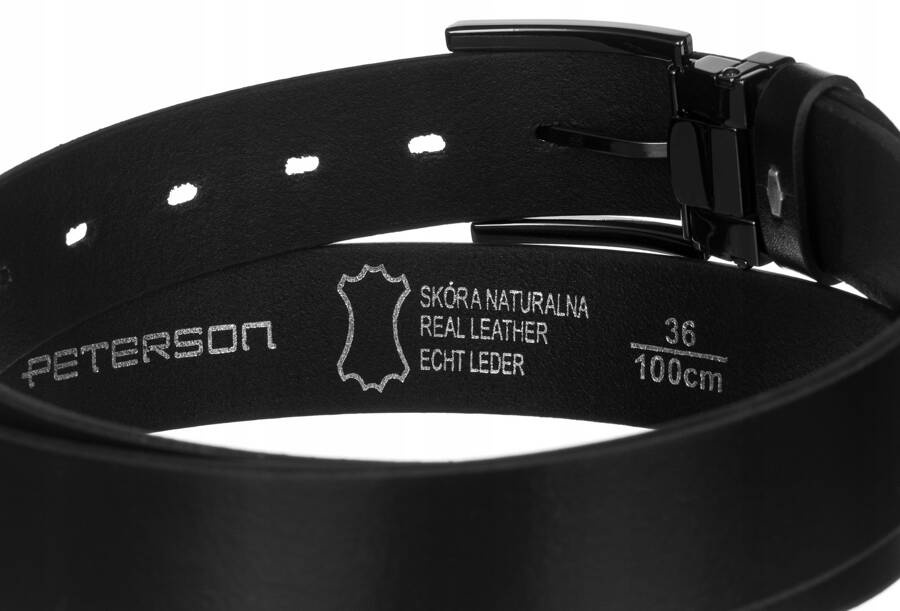 Breiter Herren Ledergürtel mit klassischer Schnalle – Peterson