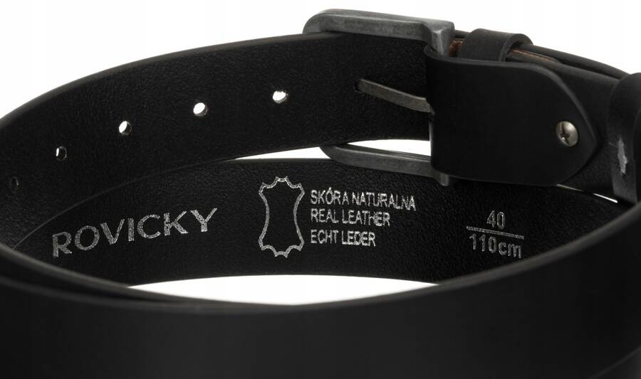 Herren Ledergürtel mit klassischer Schnalle – Rovicky