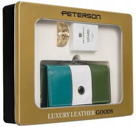 Geschenkset: Damen Geldbörse aus Leder und Parfüm Lizard – Peterson