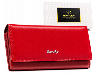 Große Damen Geldbörse aus Echtleder und Öko-Leder – Rovicky – Bild 12