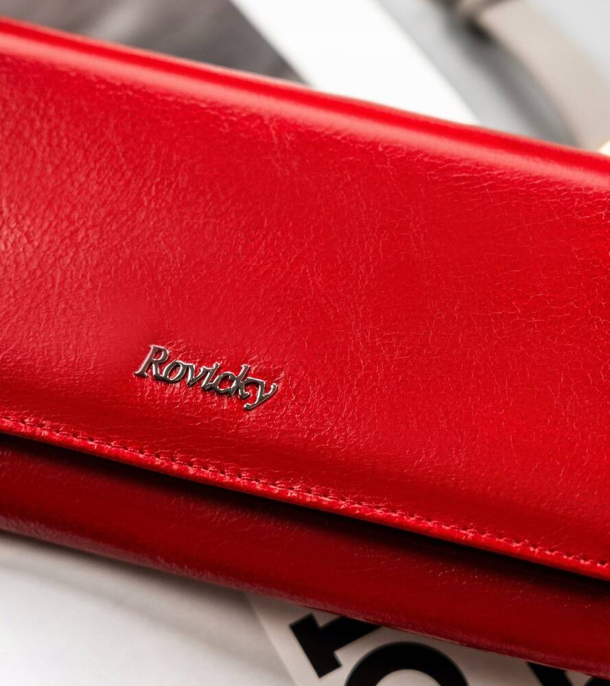 Große Damen Geldbörse aus Echtleder und Öko-Leder – Rovicky – Bild 3