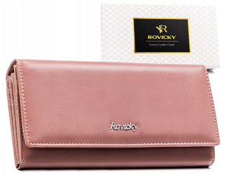 Große Damen Geldbörse aus Echtleder und Öko-Leder – Rovicky – Bild 11