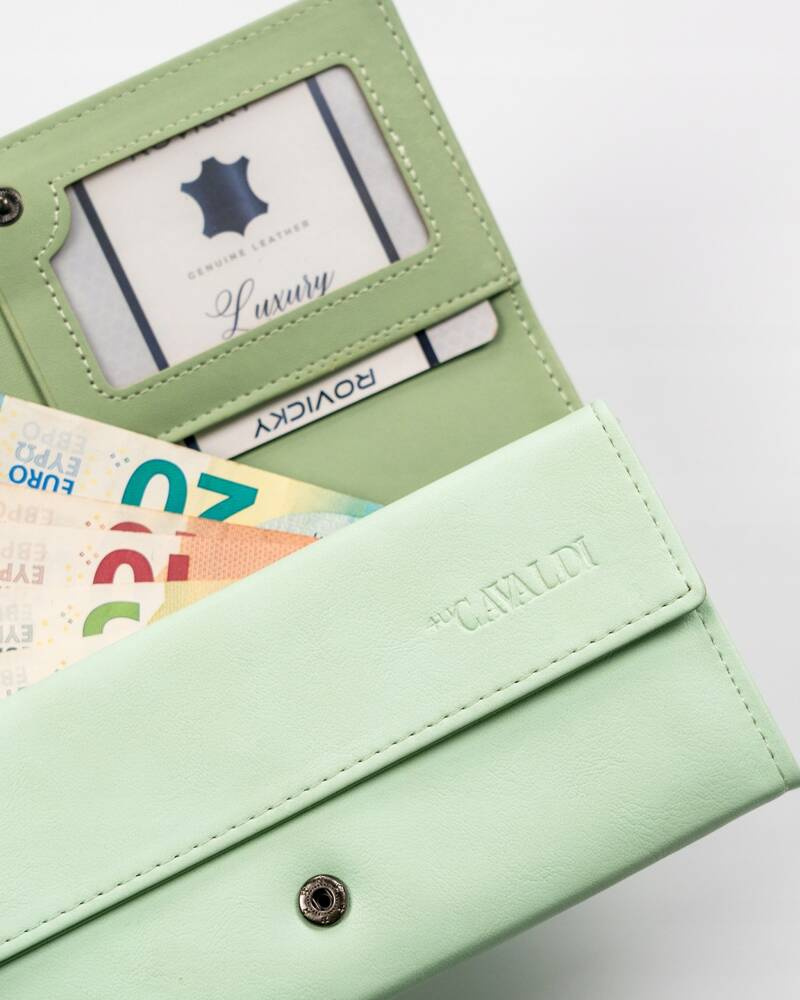 Elegante große Damen Geldbörse aus Öko-Leder – 4U Cavaldi – Bild 7
