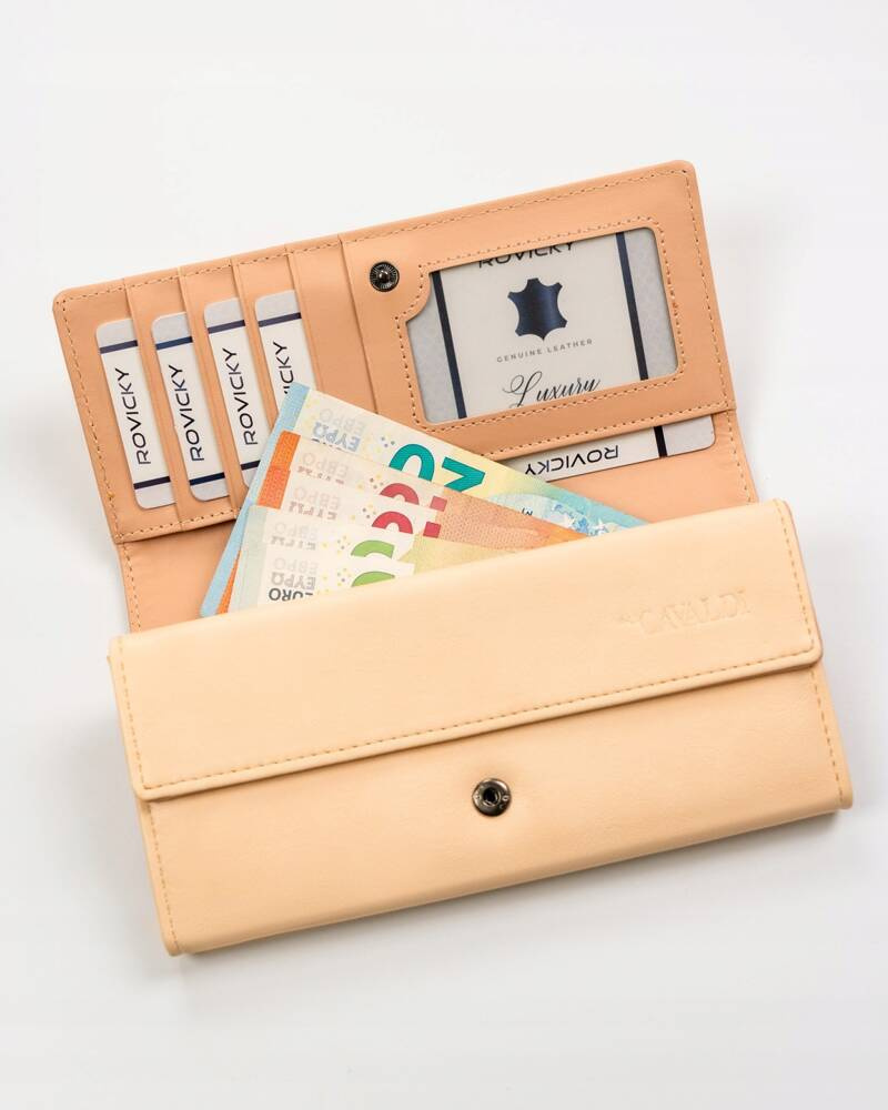 Elegante große Damen Geldbörse aus Öko-Leder – 4U Cavaldi – Bild 6