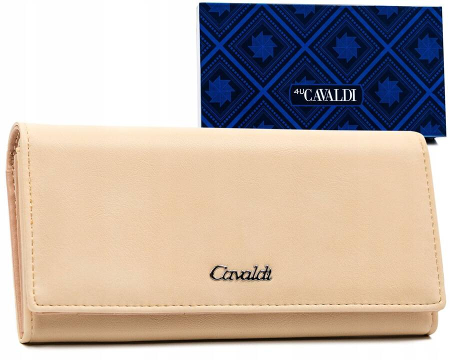 Elegante große Damen Geldbörse aus Öko-Leder – 4U Cavaldi