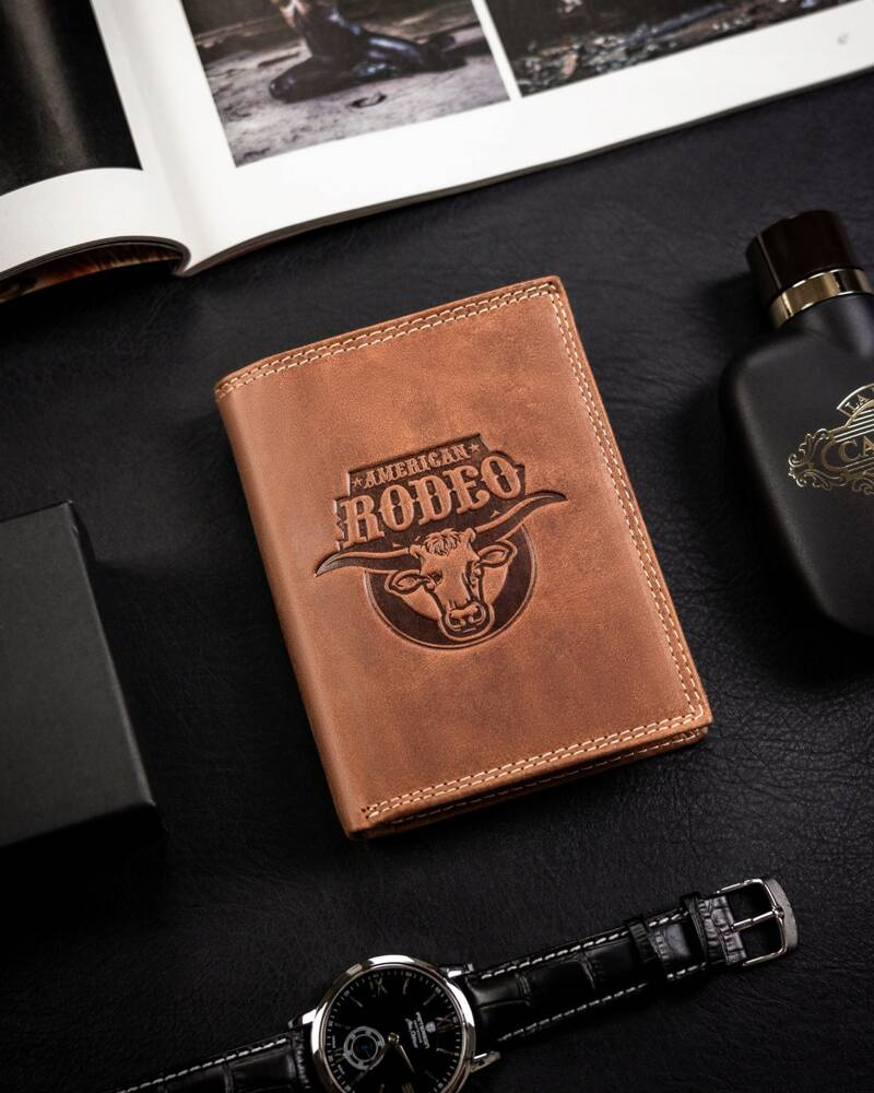 Große Herren Geldbörse aus Echtleder in Hochformat – Always Wild – Bild 2