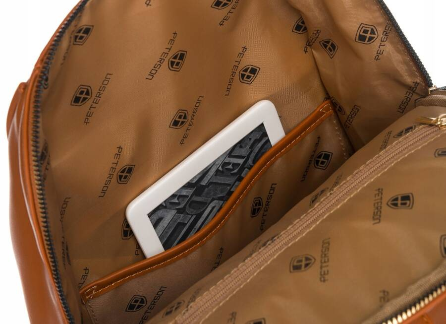 Eleganter Damen Rucksack aus Öko-Leder – Peterson – Bild 9