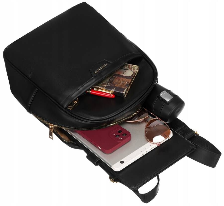 Geräumiger Damen-Rucksack aus Öko-Leder – Peterson – Bild 8