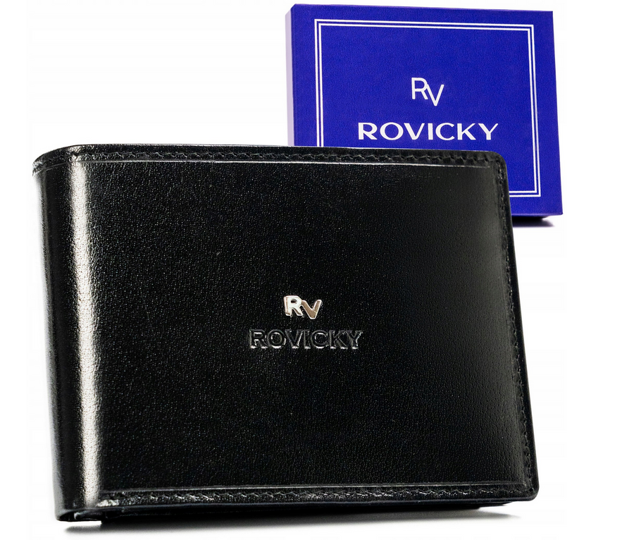 Klassische Herren Geldbörse aus echtem Leder – Rovicky