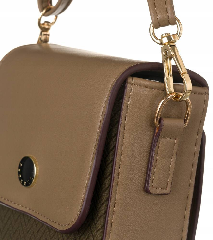 Mini Damen Umhängetasche-Portemonnaie aus Öko-Leder mit Zierblende – Peterson – Bild 8