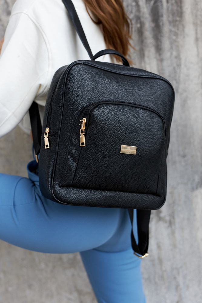 Geräumiger Damen Rucksack aus Öko-Leder – Peterson – Bild 5