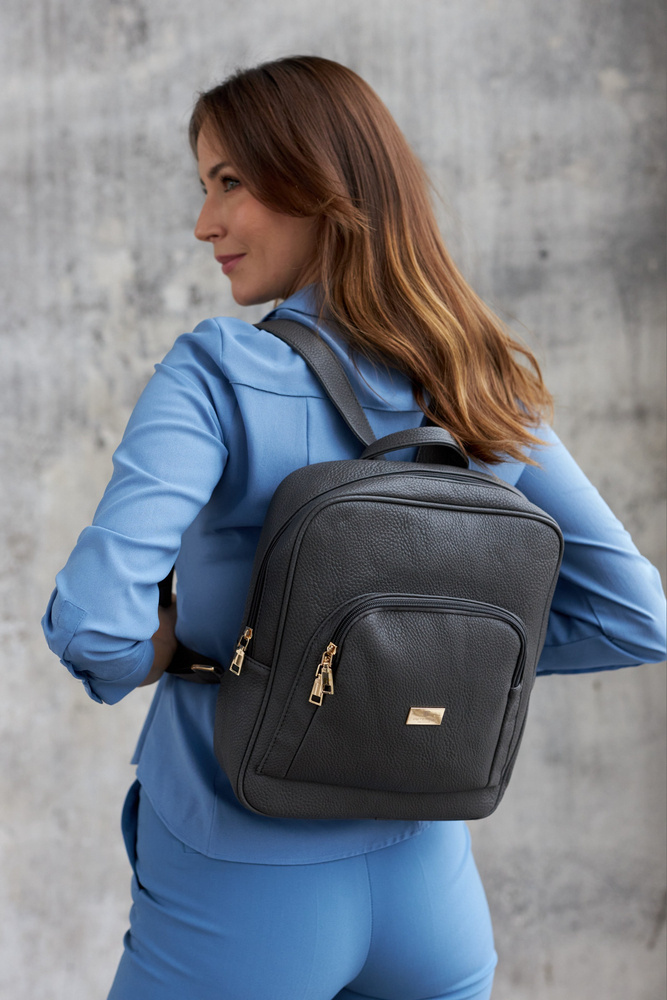 Geräumiger Damen Rucksack aus Öko-Leder – Peterson – Bild 2