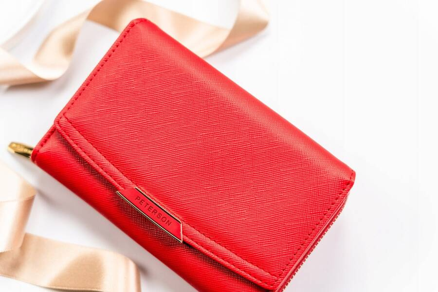 Elegante Damen-Geldbörse aus Öko-Leder mit Druckknopfverschluss – Peterson – Bild 5