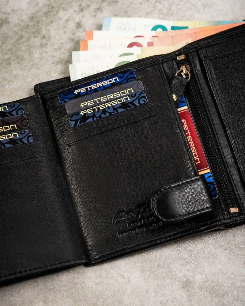 Geschenkset: Herren Geldbörse aus Leder und Schlüsselanhänger – Peterson – Bild 9