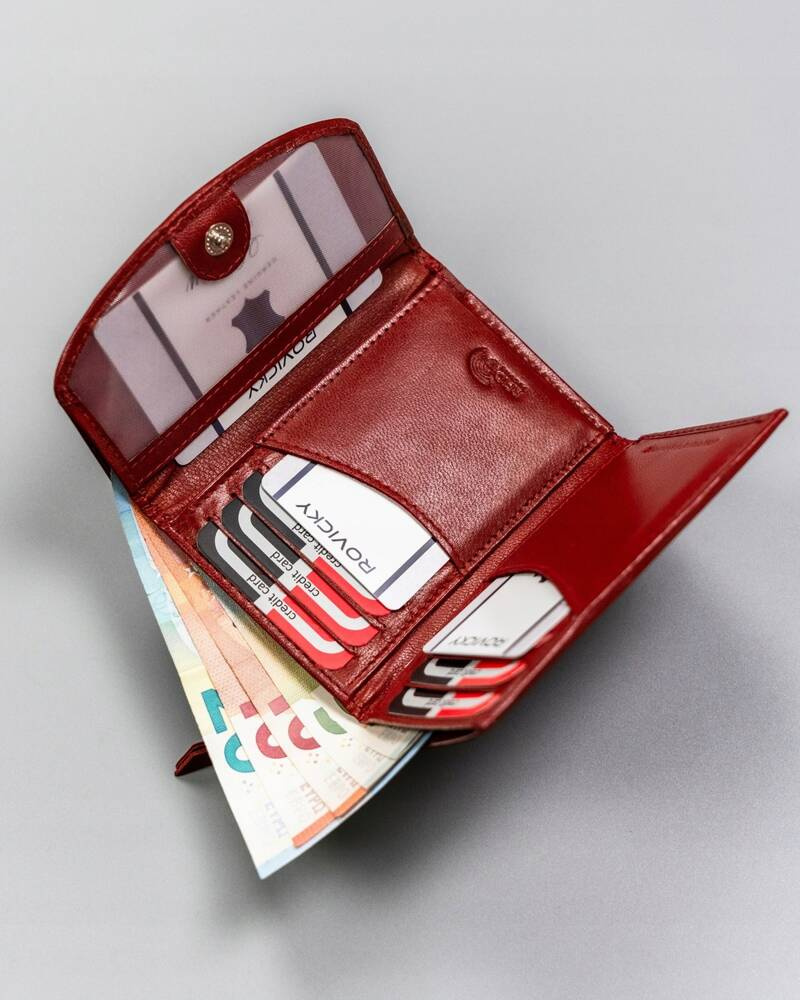 Geschenkset: Damen Geldbörse aus Leder und Schlüsselanhänger – Rovicky – Bild 6