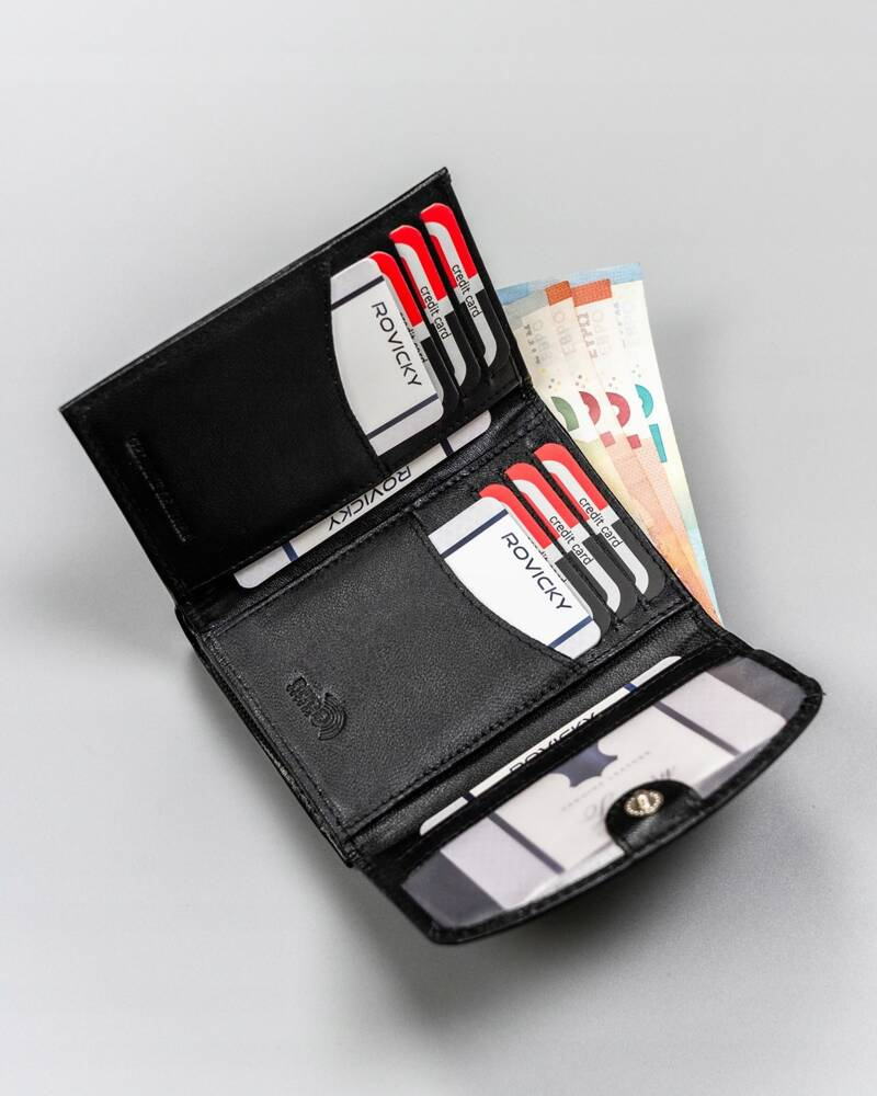Geschenkset: Damen Geldbörse aus Leder und Schlüsselanhänger – Rovicky – Bild 6