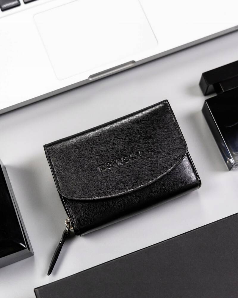 Geschenkset: Damen Geldbörse aus Leder und Schlüsselanhänger – Rovicky – Bild 3