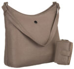 Damen Handtasche aus Leder im Set mit Geldbörse – Peterson