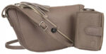 Damen Handtasche aus Leder im Set mit Geldbörse – Peterson