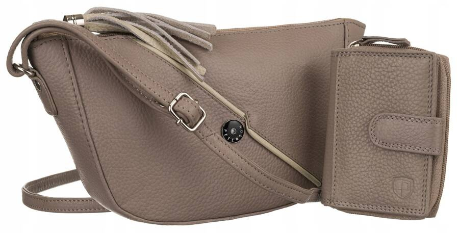 Damen Handtasche aus Leder im Set mit Geldbörse – Peterson