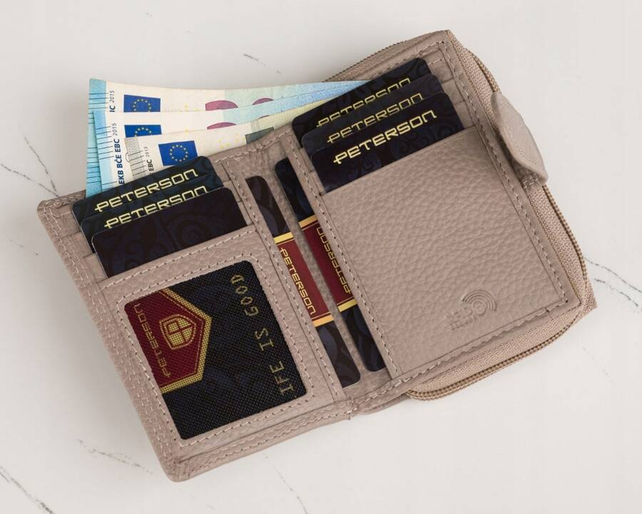 Damen Handtasche aus Leder im Set mit Geldbörse – Peterson – Bild 12